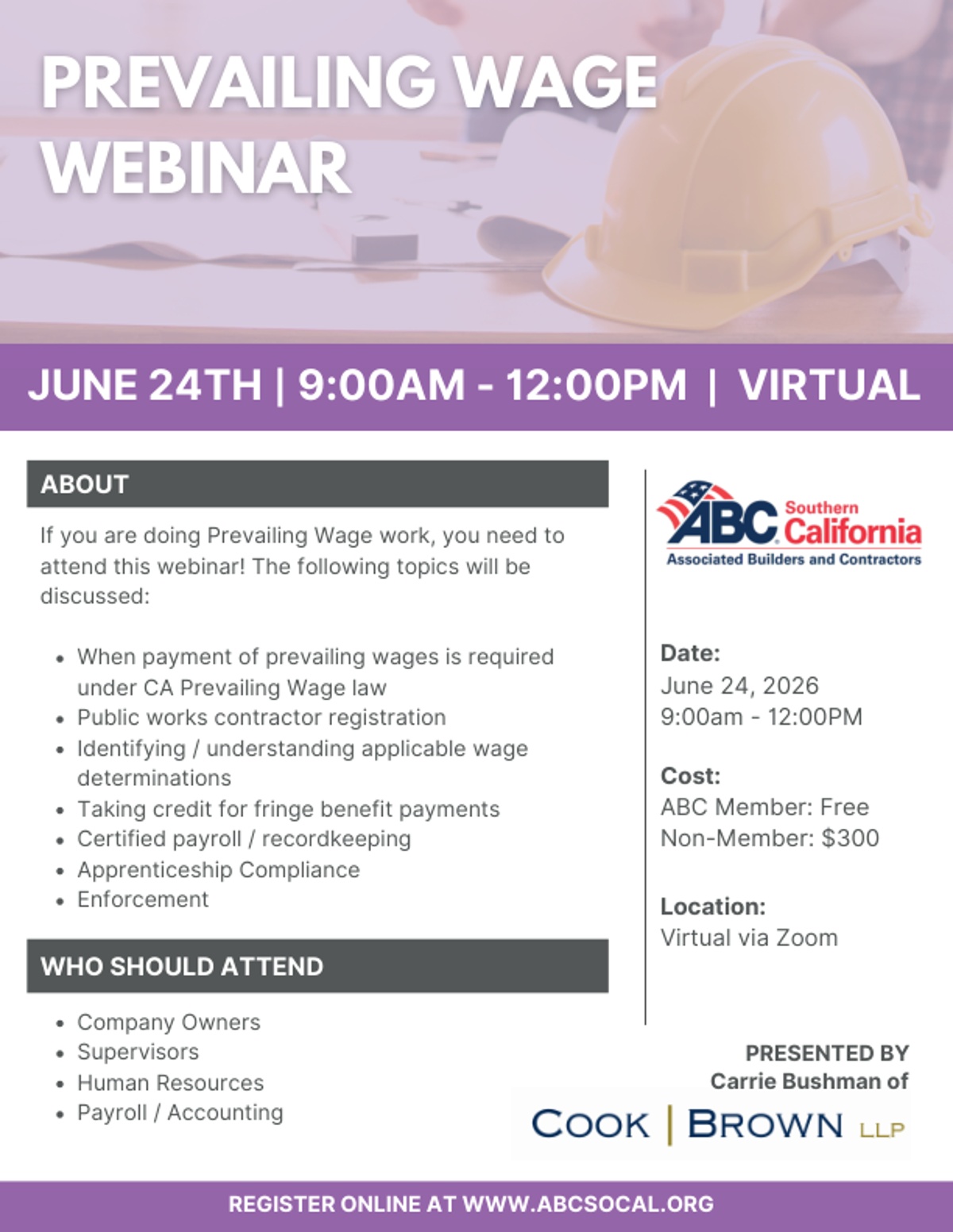 Prevailing Wage Webinar